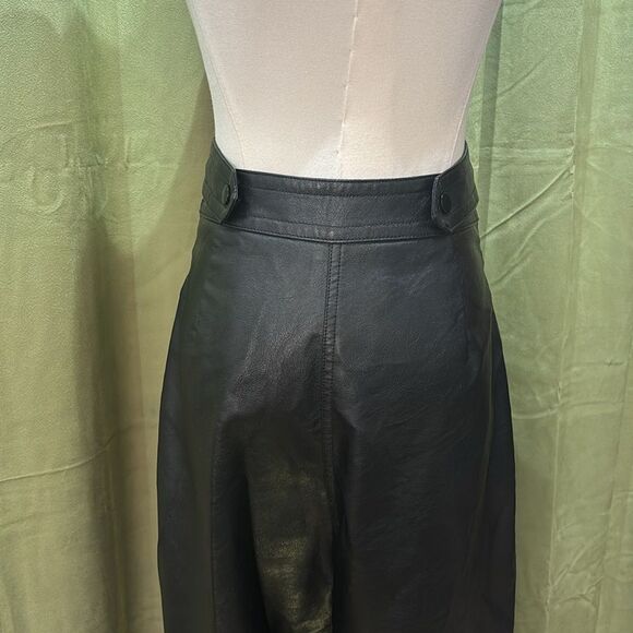 House of CB High-Waisted twisted waistband Black Leather Pants, S - Picture 9 of 11